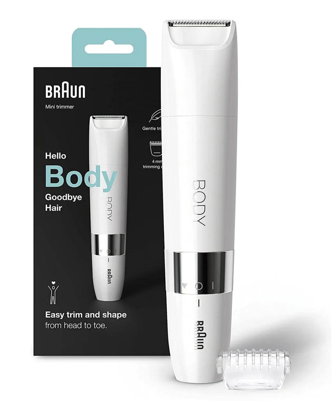 Body Mini trimmer BS1000 Wet &amp; Dry with trimming comb.white