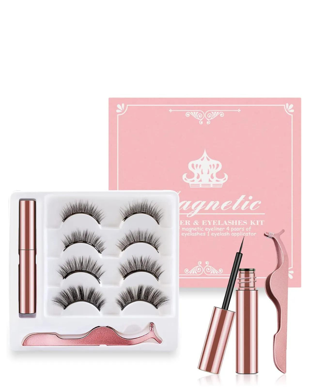 Magnetic Eyelashes,Magnetic Eyeliner and Lashes Ki